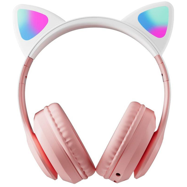 Наушники с ушками MIRU Cat EP-W10 (розовый)