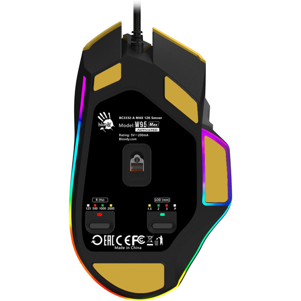 Мышь A4Tech Bloody W95 Max Sports (желтый)