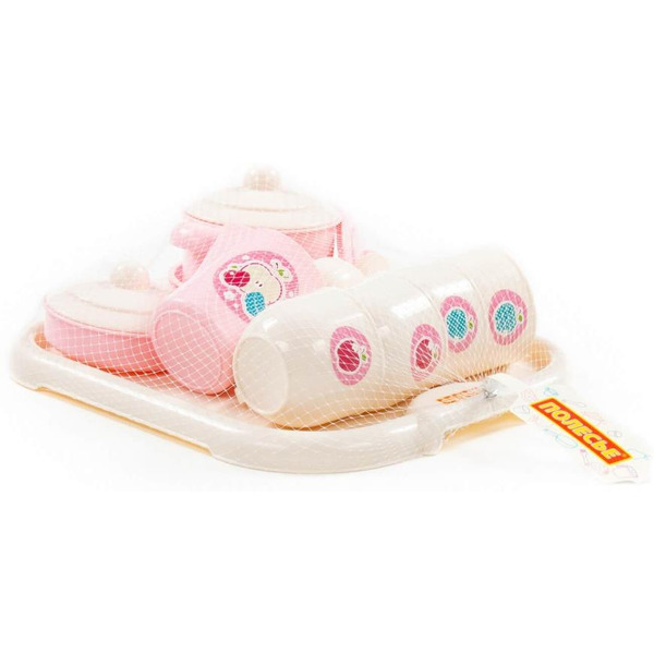 Набор игрушечной посуды Полесье Хозяюшка с подносом 80479 (на 4 персоны)