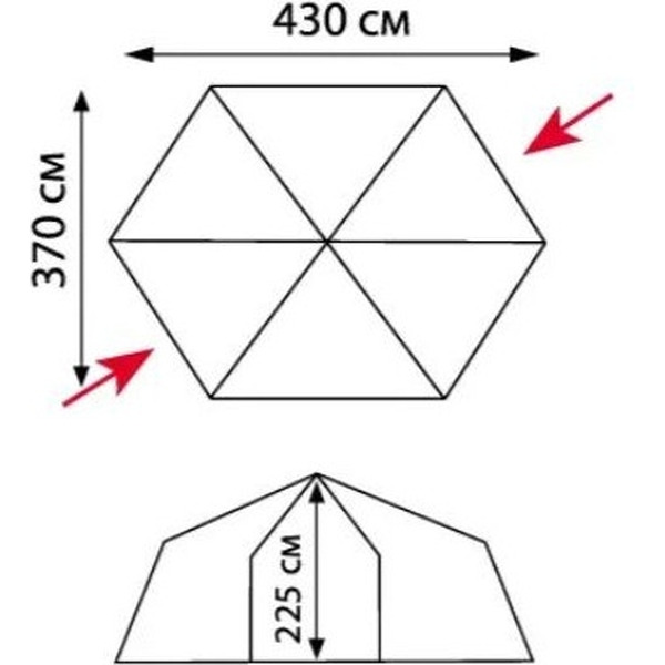 Палатка-Шатер Tramp LITE Mosquito Blue 4.3х3.7х2.25 м (V2)