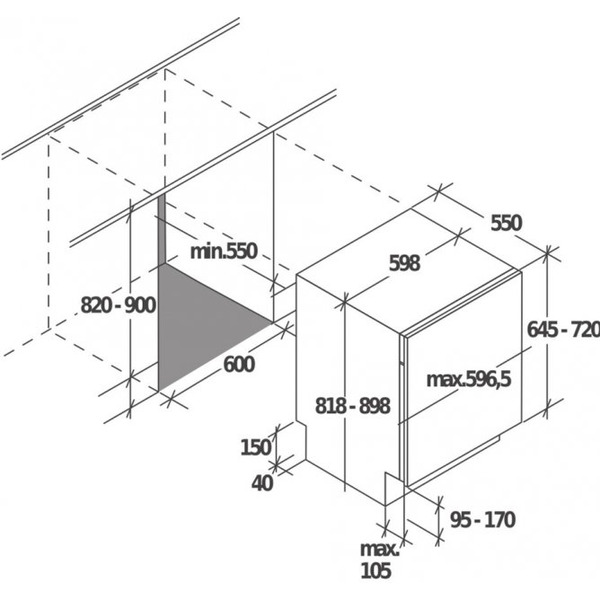 Встраиваемая посудомоечная машина CANDY CDIMN 4S613PS/E