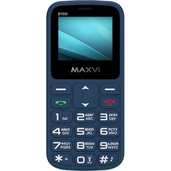 Кнопочный телефон Maxvi B100i (синий)