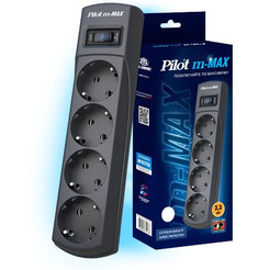 Сетевой фильтр Pilot m-MAX 5м (4 розетки) серый