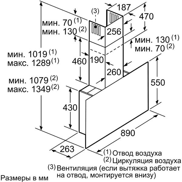 Кухонная вытяжка Bosch DWF97RV60
