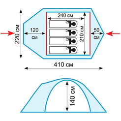 Палатка TRAMP Mountain 4 v2 (TRT-24)