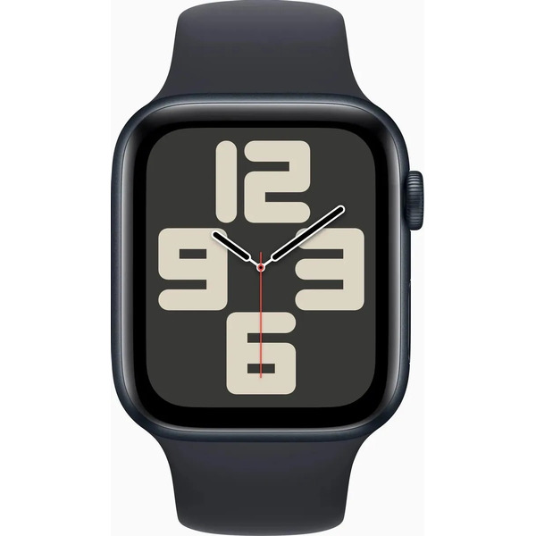 Смарт-часы Apple Watch SE 2024 GPS 44mm Midnight MXEK3LL/A (силиконовый ремешок M/L)