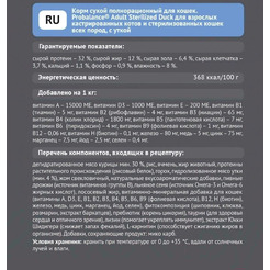Сухой корм для кошек ProBalance Sterilized Duck (1.8кг)