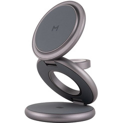 Беспроводное зарядное Magssory Disc Signature Edition 3 в 1 для Samsung WCH053 (серый)