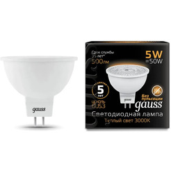 Лампа Gauss LED MR16 GU5.3 5W 2700K/3000K 101505105