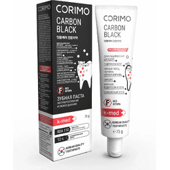 Зубная паста Corimo Carbon Black Профилактическая экстраотбеливание 75г