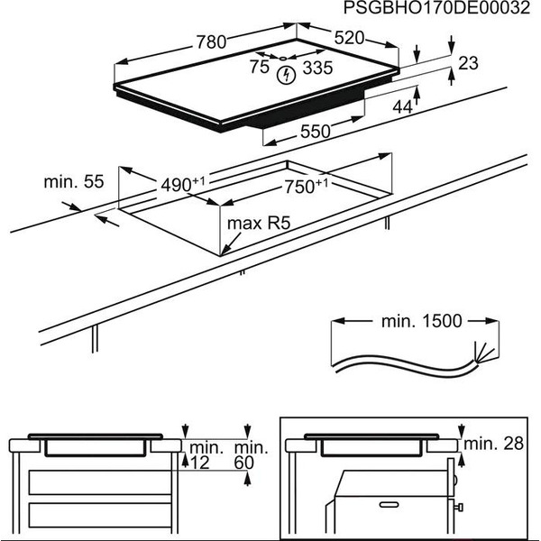 Поверхность индукционная AEG IAE84881FB