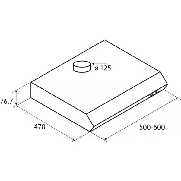 Вытяжка кухонная JET AIR SENTI WH/F/60
