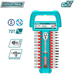 Набор трещотка с головками Total THT141271 (27 предметов)