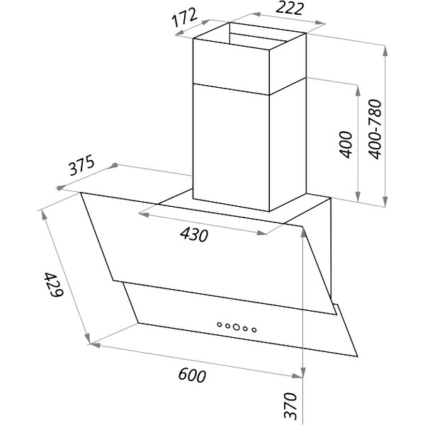 Вытяжка MAUNFELD Plym Touch 60 (черный)