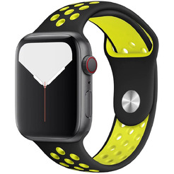 Ремешок Bingo Sport для Apple Watch 42/44/45mm (S) черный/желтый