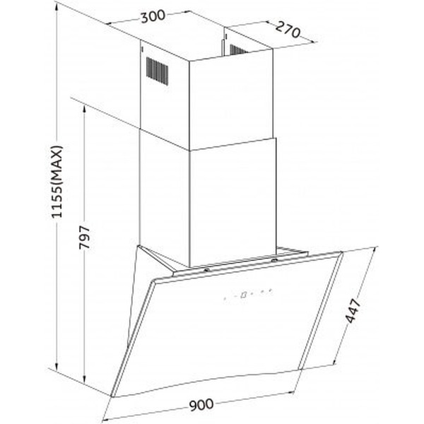 Вытяжка Germes Aura 90 (белый)