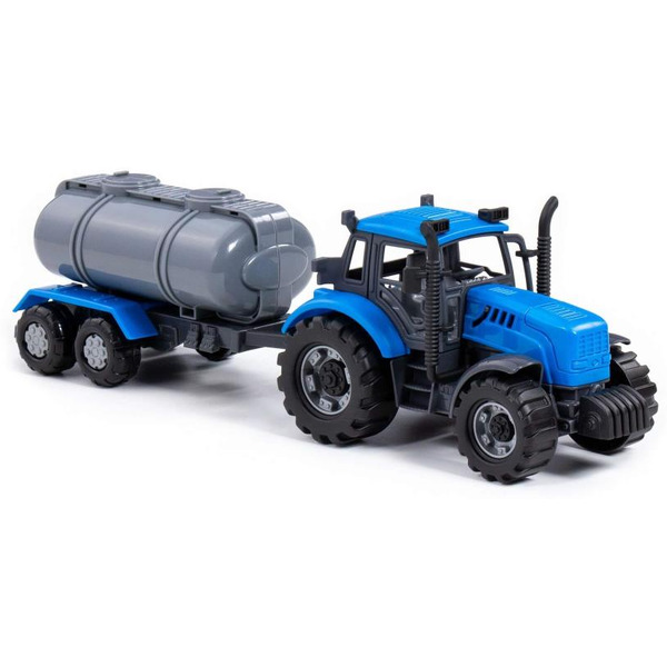 Трактор Полесье Прогресс с прицепом-цистерной инерционный 91550