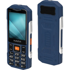 Мобильный телефон Maxvi T19 + ЗУ WC-112 (синий)