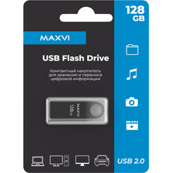 USB флеш Maxvi MK 128GB FD128GBUSB20C10MK (темно-серый)