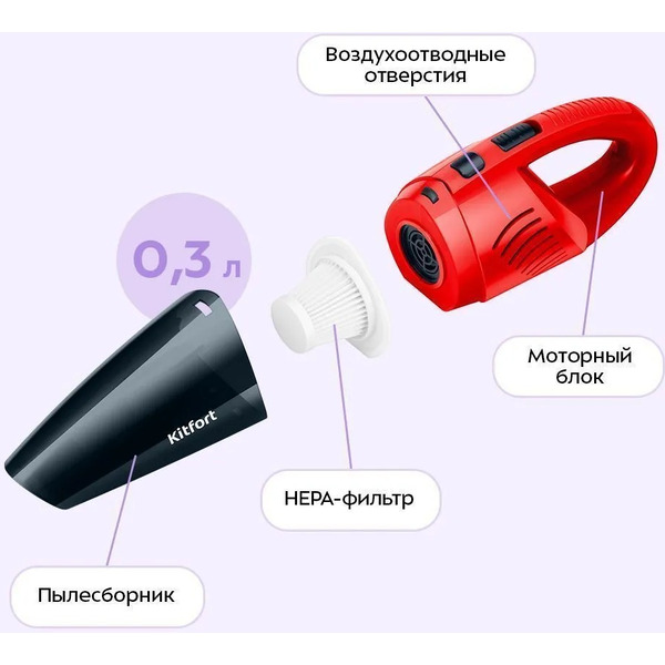 Автомобильный пылесос Kitfort KT-5313