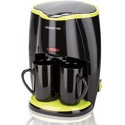 Кофеварка POLARIS PCM0210 (черный/салатовый)