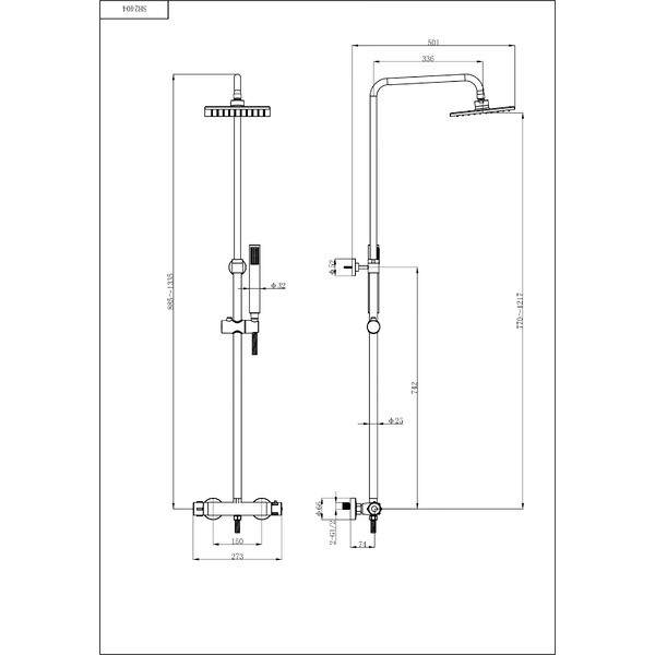 Душевая система Lauter Dew 21SH20404-4