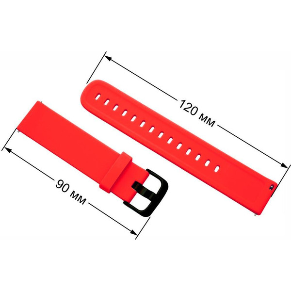 Ремешок Bingo Silicone для Amazfit Bip/GTS/GTR 42mm/Ширина 20мм Красный