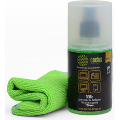 Чистящий набор Cactus CS-S3004BL для экранов и оптики (салфетка + гель, 200 мл)