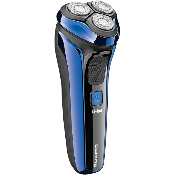 Бритва электрическая POLARIS PMR 0304R wet&dry PRO 5 blades (черный/синий хром)