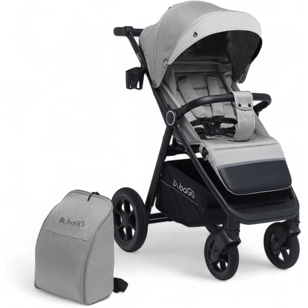 Коляска детская прогулочная BubaGo BASS BG 130-1 (светло-серый)