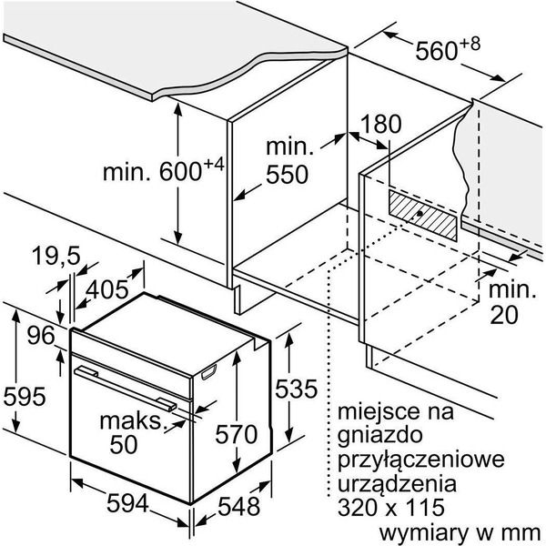 Духовой шкаф Bosch Serie 2 HBG571EB4