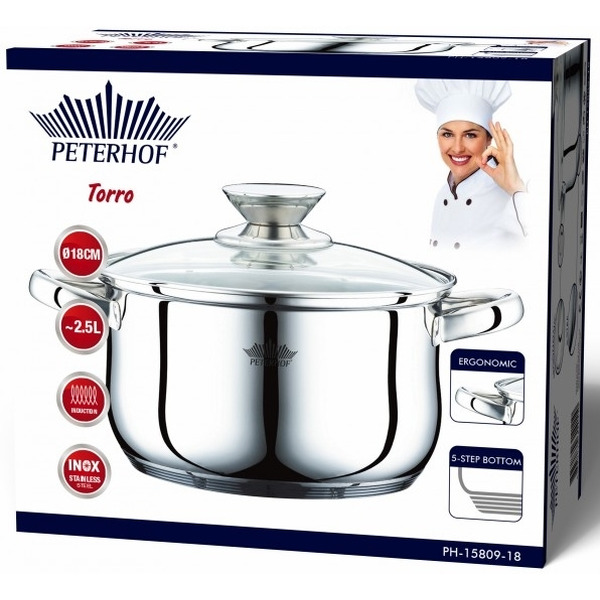 Кастрюля Peterhof PH-15809-18 2.5 л