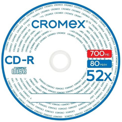 Диски CROMEX CD-R, 700 Mb, 52x, КОМПЛЕКТ 100 шт. (513779)