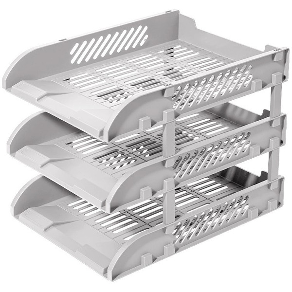 Лоток для бумаг Deli 9213 (серый)