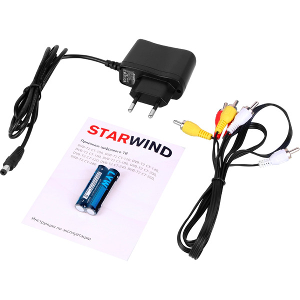 Ресивер DVB-T2 Starwind CT-140 (черный)