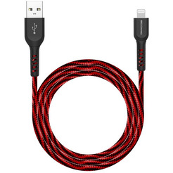 Кабель Atomic 30.327 Flexstick Game+ Lightning (черный/красный)