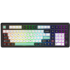 Компьютерная клавиатура AJAZZ AK980 V2 (черно-белая с бирюзовым)