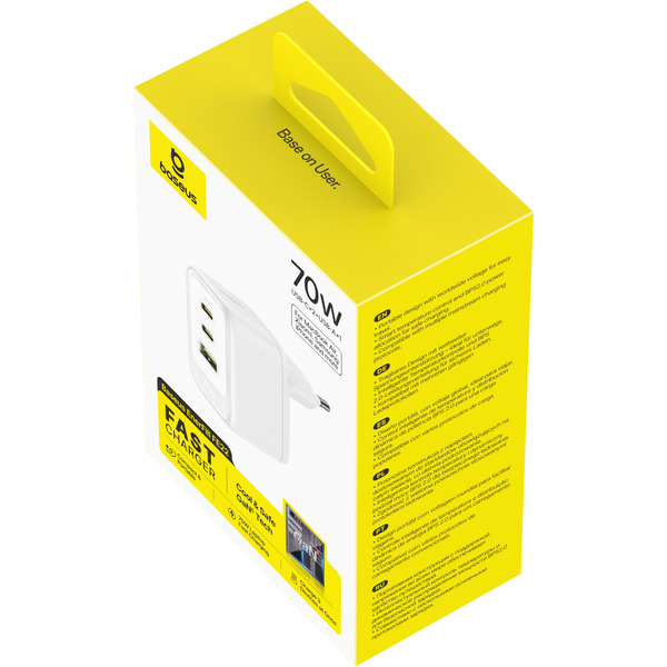 Сетевое зарядное Baseus EnerFill FE22 70W E0123501 (белый)
