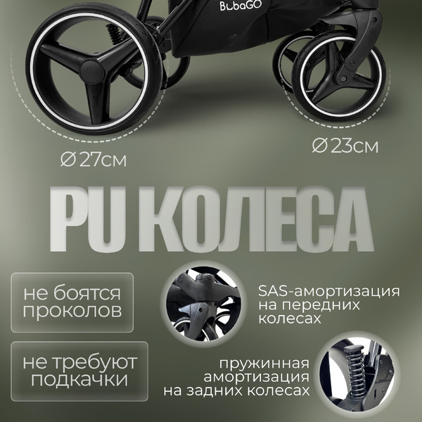 Коляска Bubago Savella 3в1 (изумрудный)