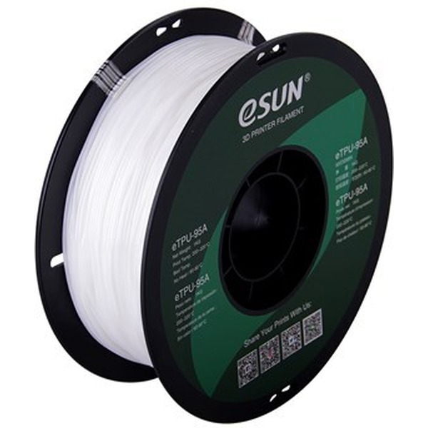Пластиковая нить ESUN eTPU-95A 1.75 мм 1000 г (белый)