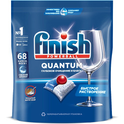 Капсулы для посудомоечных машин Finish Powerball Quantum AIO (68шт)