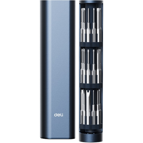 Отвертка с набором прецизионных бит Deli DL241034