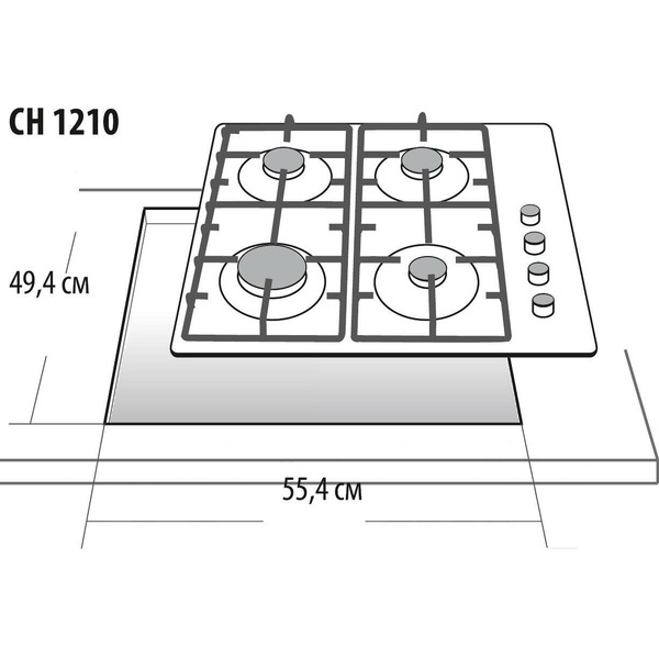 Варочная поверхность газовая GEFEST СГ СВН 2230 К19
