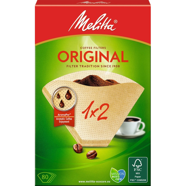 Комплект фильтров для кофеварок Melitta Original 1x2/80