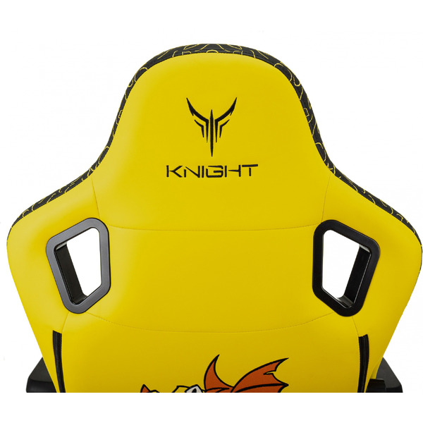 Игровое кресло Knight Craft Dragon (желтый экокожа)