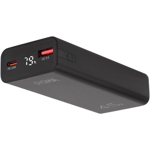 Мобильный аккумулятор Digma DGPF10E 10000mAh (черный)