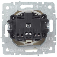 Розетка IEK Brite РСбш10-3-44-БрКр