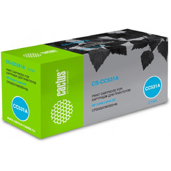 Картридж лазерный Cactus CS-CC531A CC531A голубой (2800стр.) для HP Color LaserJet CP2025/CM2320