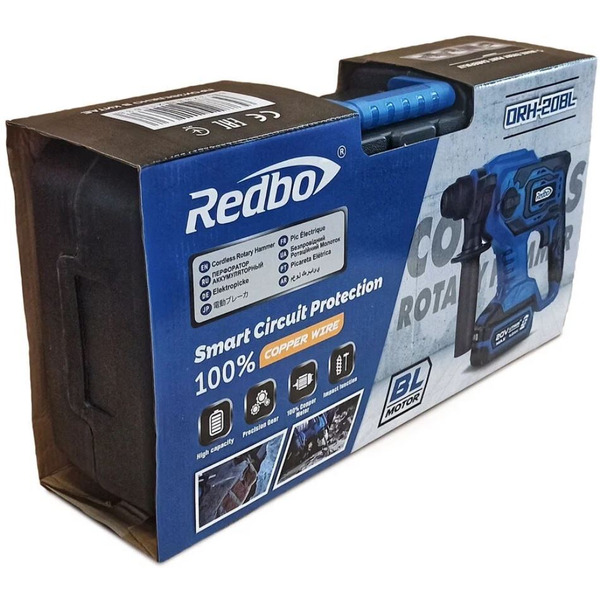 Перфоратор Redbo ORH-20BL (с 1-им АКБ и ЗУ, кейс)