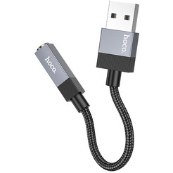 Кабель/переходник Hoco UPA32D USB на Jack 3.5 (черный)